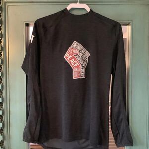 IU Dark Black Long Sleeve Hoodie - Unity & Peace Design